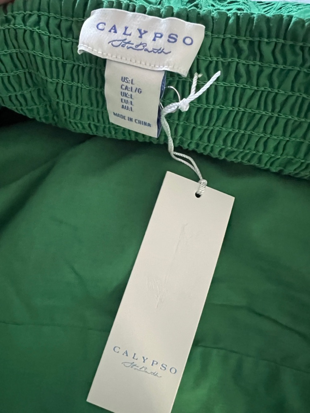 Calypso St. Barth Emerald Green Smocked Dress - Picture 2 of 13